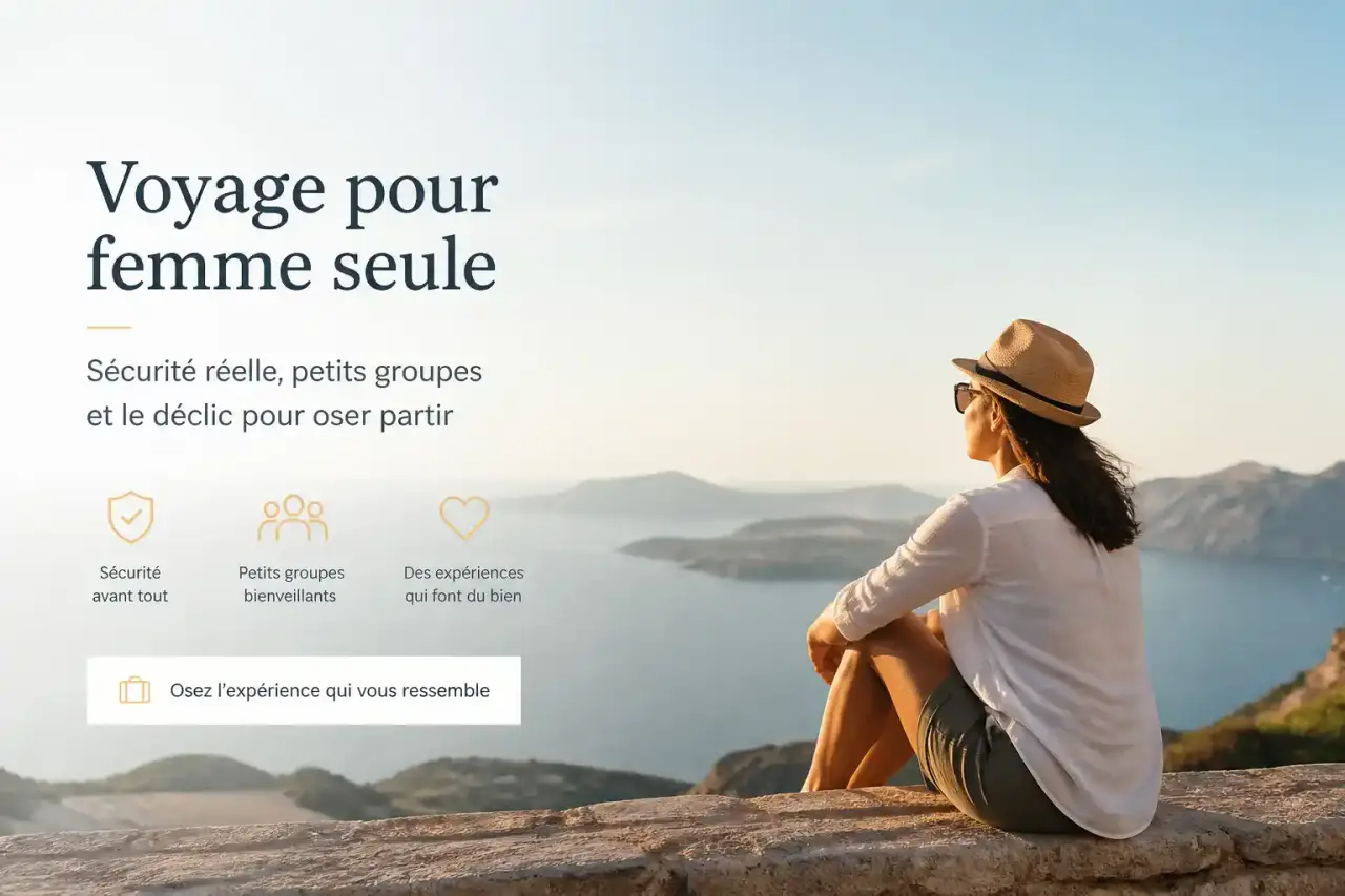 Voyage pour femme seule : sécurité réelle, petits groupes et le déclic pour oser partir