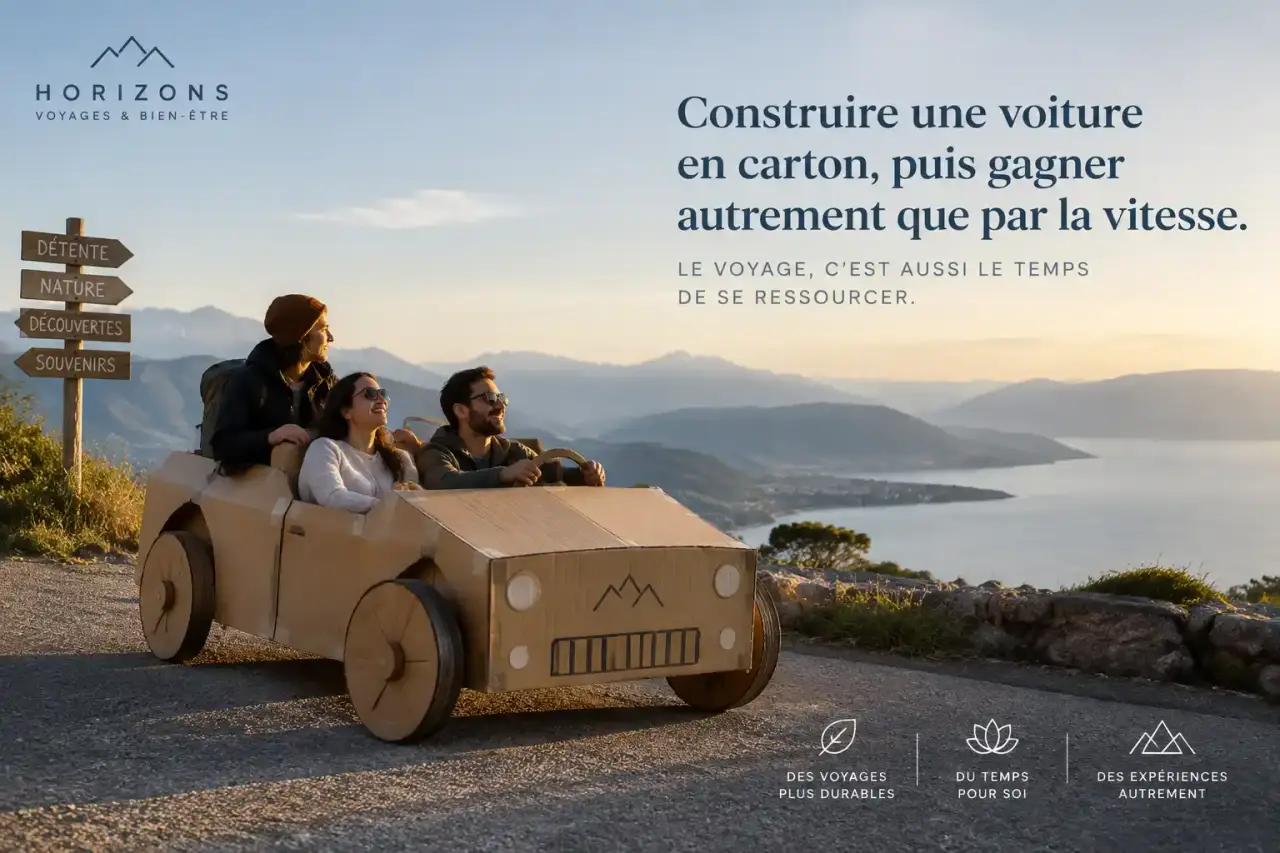 Construire une voiture en carton, puis gagner autrement que par la vitesse
