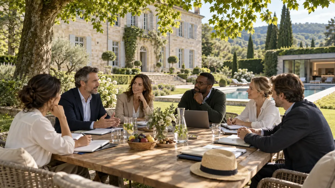 Séminaire de direction dans un domaine historique entouré de nature