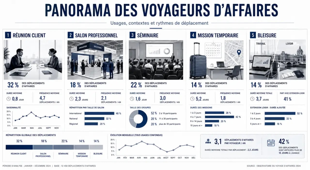 Voyageurs d'affaires : les principaux types de déplacements professionnels et leurs objectifs