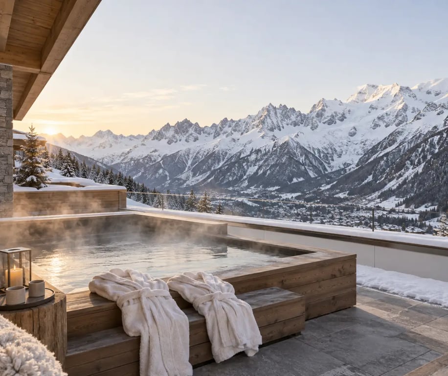 Week-end en amoureux en Haute-Savoie avec spa et vue sur les montagnes