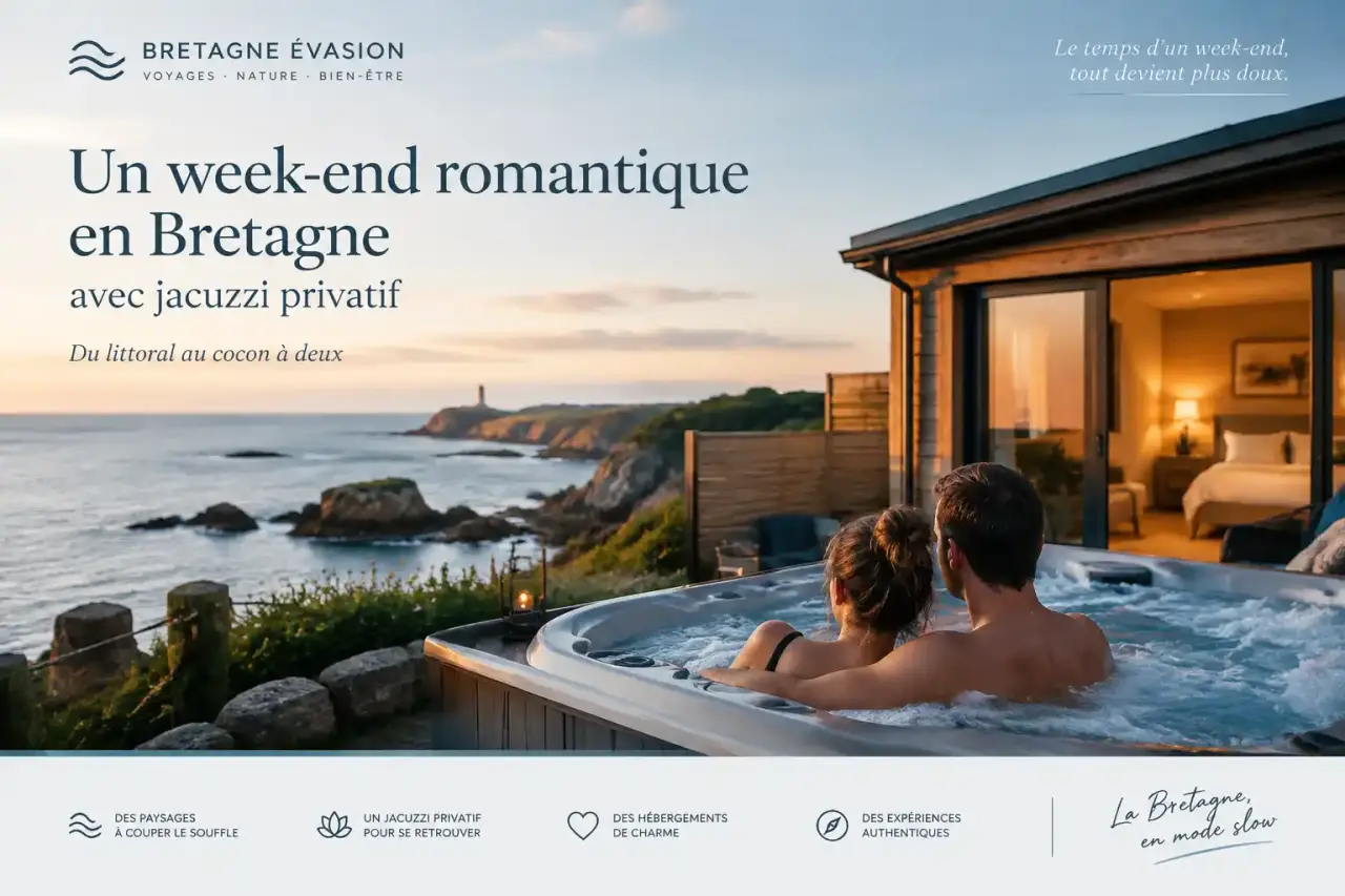 Un week-end romantique en Bretagne avec jacuzzi privatif, du littoral au cocon à deux